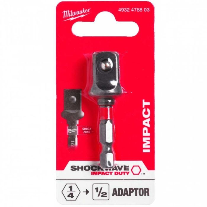 Адаптер для інструменту Milwaukee ShW 1/4"HEX - 1/2" квадратний хвостовик (4932478803) зображення 4