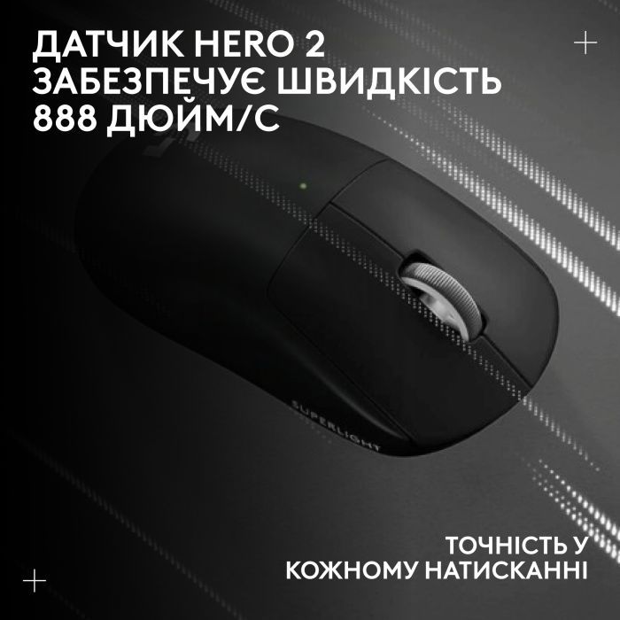 Мышка Logitech G Pro X Superlight 2 Lightspeed Wireless Black (910-006630) изображение 12