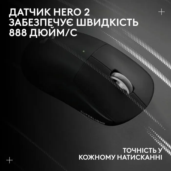 Мишка Logitech G Pro X Superlight 2 Lightspeed Wireless Black (910-006630) зображення 12