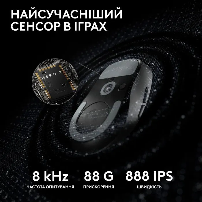 Мишка Logitech G Pro X Superlight 2 Lightspeed Wireless Black (910-006630) зображення 4