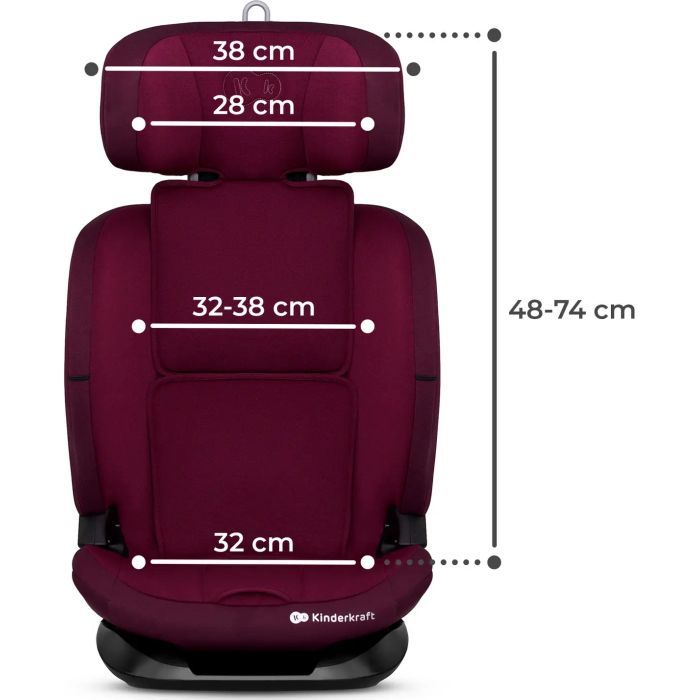Автокрісло Kinderkraft Oneto3 i-Size Cherry Pearl (KCONE300RED0000) (5902533922185) зображення 12