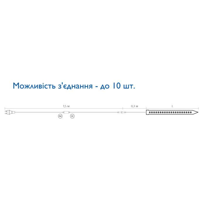 Гирлянда Delux SNOWFALL C 60 LED 1.0 м белый/белый IP44 EN (90009093) изображение 2