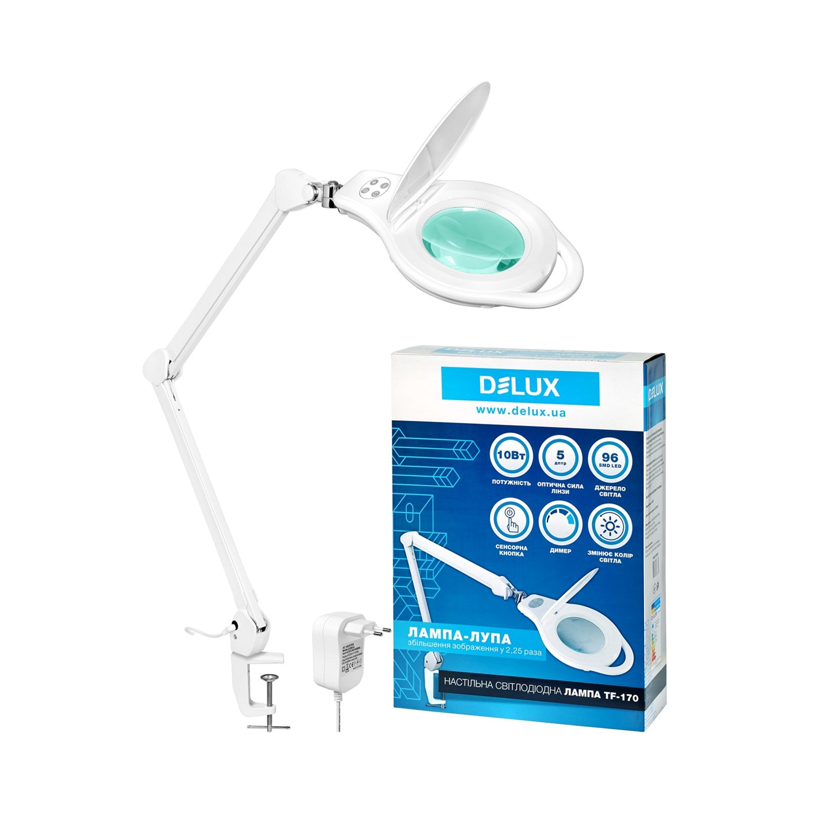 Настільна лампа Delux LED TF-170 5D 10 Вт (90017597) зображення 2