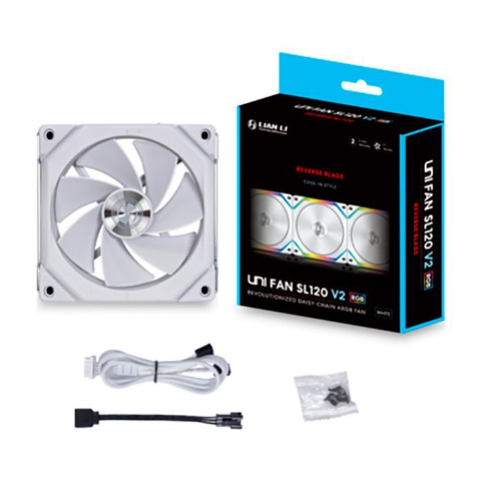 Кулер для корпуса Lian Li SL V2 Reverse, 120mm, Single, White (G99.12RSLV21W.00) изображение 4