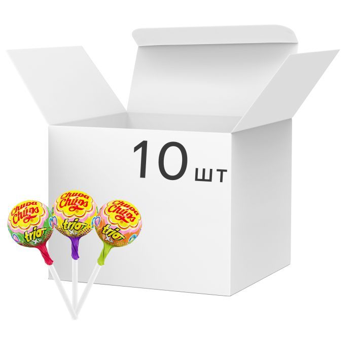 Льодяники Chupa Chups XXL Trio 29 г х 10 шт (4820204405700)
