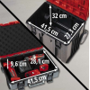 Ящик для инструментов Einhell E-Case Tower, 1 кейс S-F, 1 кейс S-F с вкладышем Grid Foam Set, 1 кейс L с колесами (4540015) изображение 6