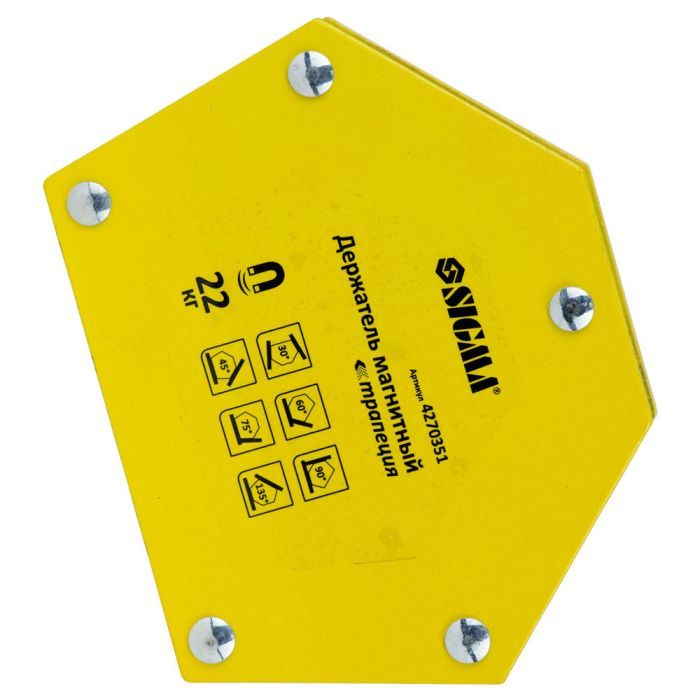 Магнит для сварки Sigma трапеция 34кг 105x65x65x45мм (30,45,60,75,90,135°) (4270361) изображение 2