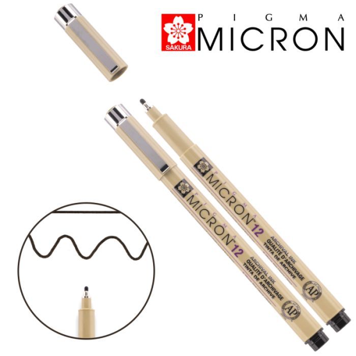 Лайнер Sakura Pigma Micron (12) 0,7 мм Чорний (0084511323315)