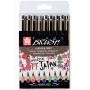 Лайнер Sakura Набір лінерів-пензлів Pigma Brush, 9 кольорів (8710141131137)