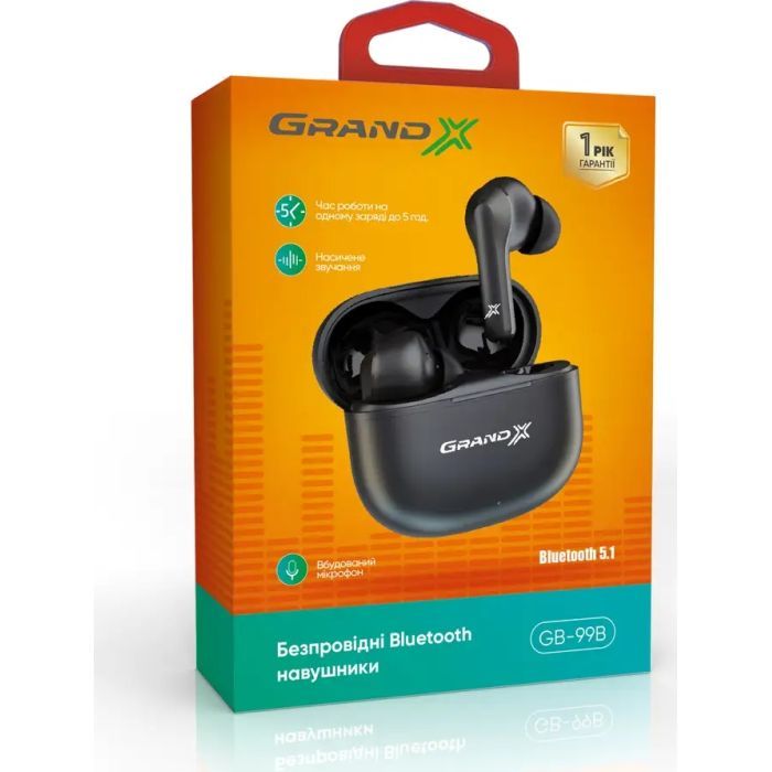 Наушники Grand-X GB-99B Black (GB-99B) изображение 7