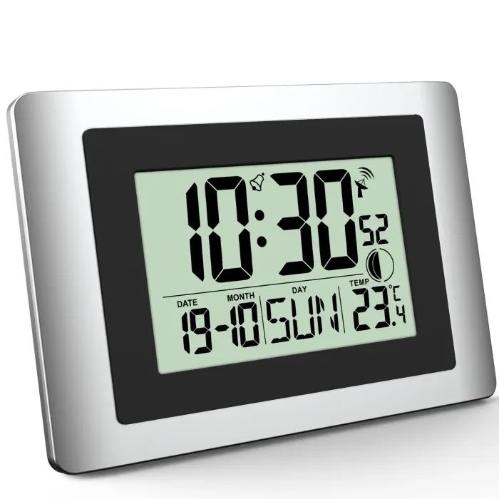 Настінний годинник Technoline WS8028 Silver/Black (DAS302459) зображення 2