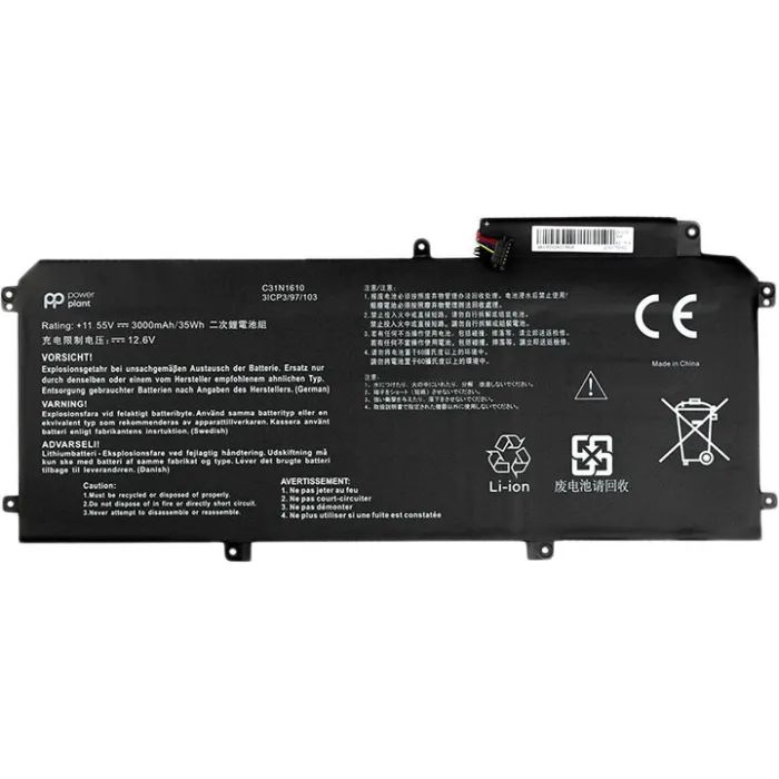 Аккумулятор для ноутбука ASUS ZenBook UX330 C31N1610, 4680mAh (54Wh), 3cell, 11.55V, Li-Pol (A47881)
