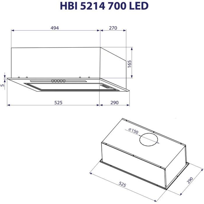 Витяжка кухонна Minola HBI 5214 BL 700 LED зображення 10