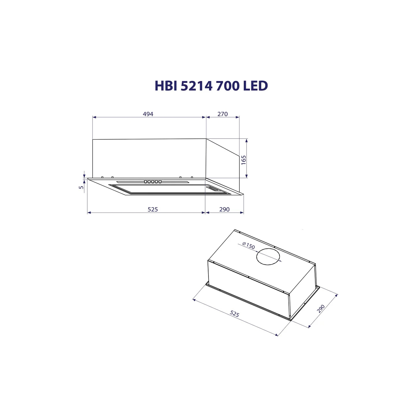 Вытяжка кухонная Minola HBI 5214 BL 700 LED изображение 10