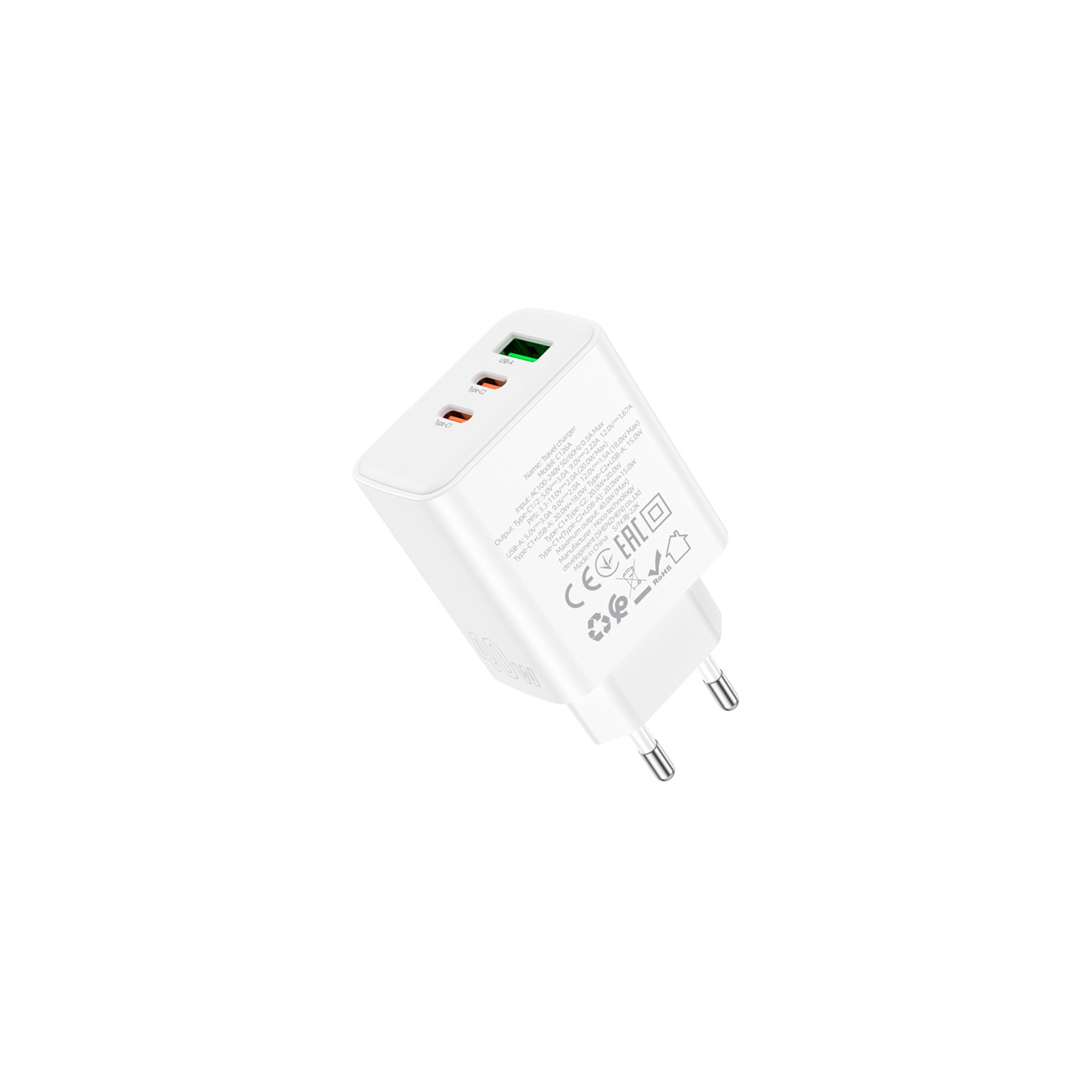 Зарядное устройство HOCO C126A Pure White (6931474798725) изображение 4