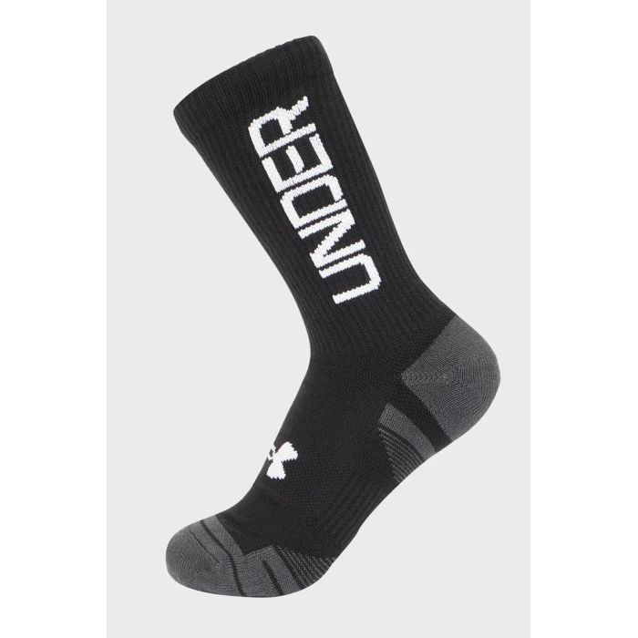 Носки Under Armour 1379515-002 Perf Tech Nov 3 пари Crew чорний MD (196884681982) изображение 5