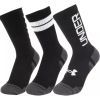 Носки Under Armour 1379515-002 Perf Tech Nov 3 пари Crew чорний MD (196884681982)
