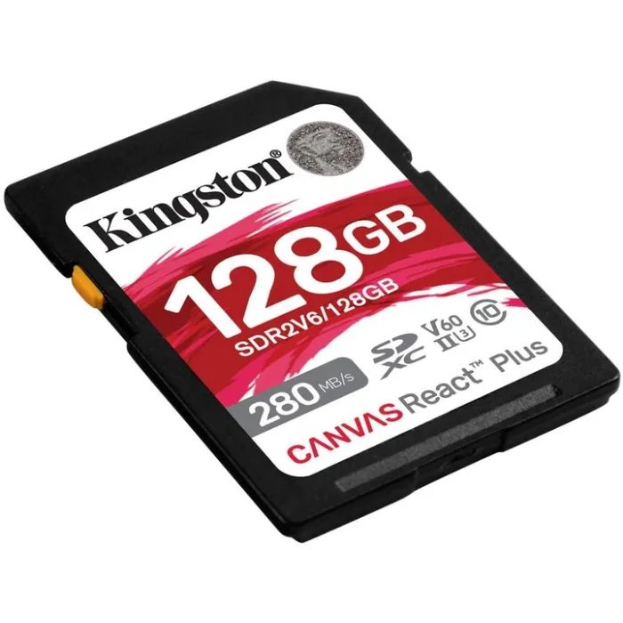 Карта памяти Kingston 128GB SDXC class 10 UHS-II U3 Canvas React Plus (SDR2V6/128GB) изображение 2