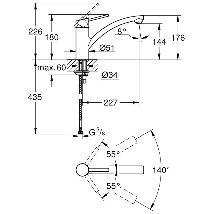 Смеситель Grohe Swift (30358000) изображение 5