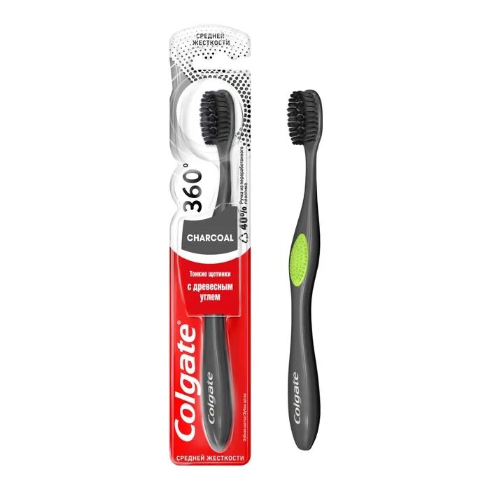 Зубна щітка Colgate 360 Деревне вугілля Синя (2170000000060) зображення 2