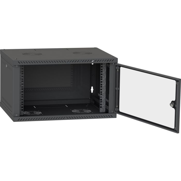 Шкаф настенный Ipcom 6U, 600*350, RAL9005 (СН-6U-060х035-ДС-9005) изображение 2