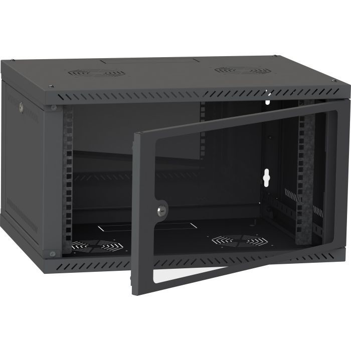 Шкаф настенный Ipcom 6U, 600*350, RAL9005 (СН-6U-060х035-ДС-9005) изображение 3