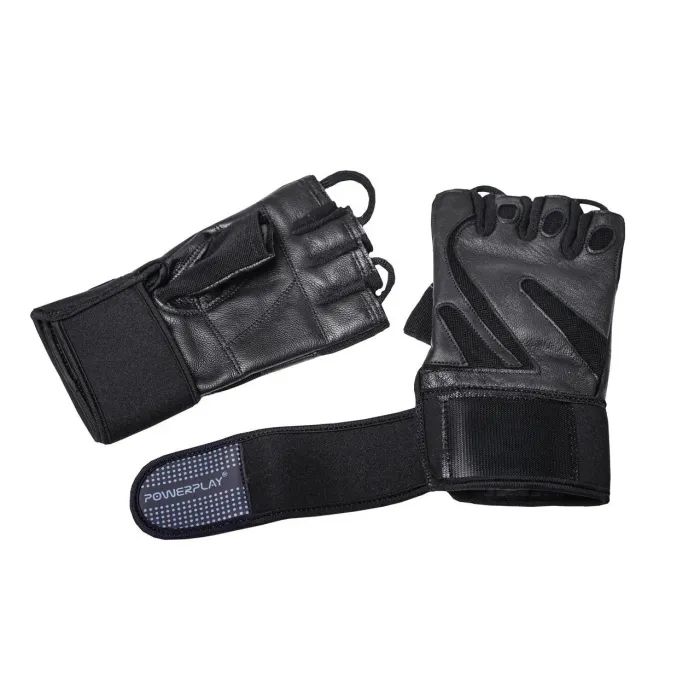Рукавички для фітнесу PowerPlay 1064 Чорні M (PP_1064_M_Black) зображення 4