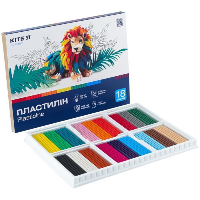 Пластилин Kite Classic 18 цветов, 360 г (K-085) изображение 5