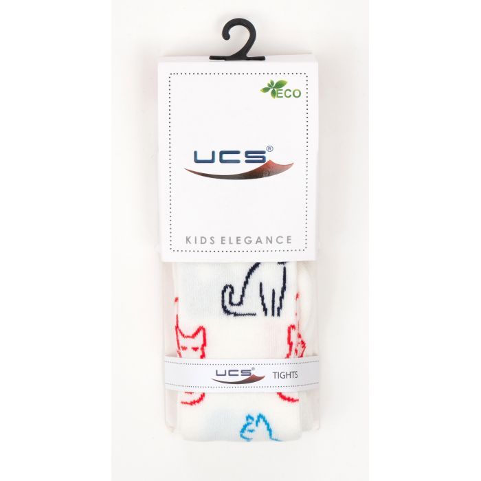 Колготки дитячі UCS Socks з котиком (M0C0301-2295-86G-cream) зображення 3