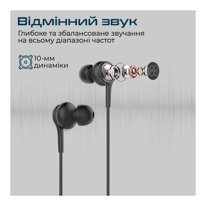 Навушники Promate Duet Black (duet.black) зображення 2