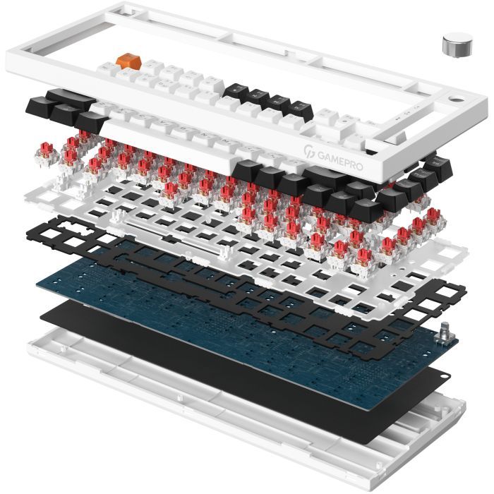 Клавиатура GamePro MK160B Hot-Swap Red Swich RGB USB UA Black (MK160B) изображение 2