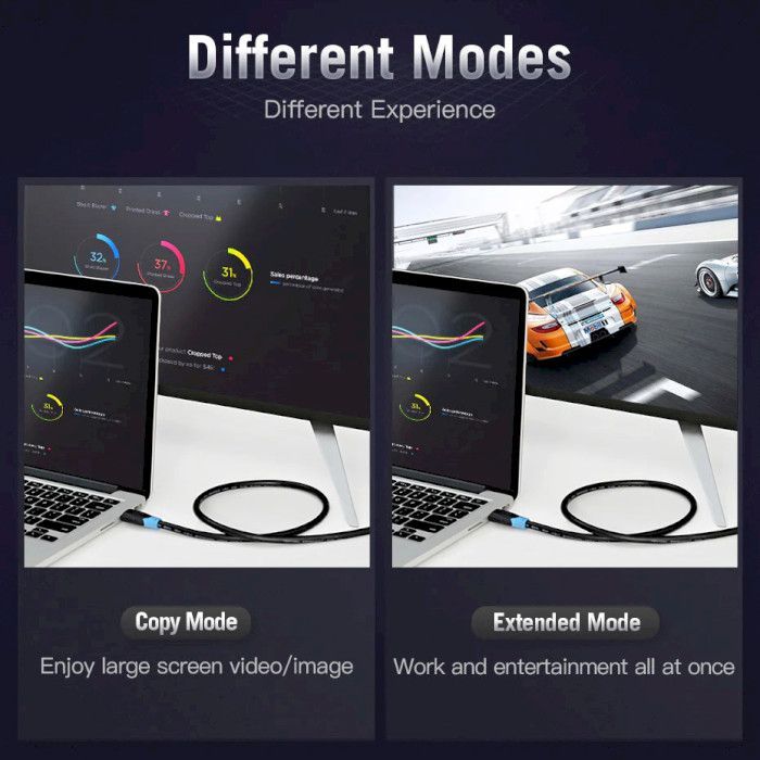 Кабель мультимедийный HDMI to HDMI 2.0m V2.0 4K 30Hz PVC Vention (AACBH) изображение 10