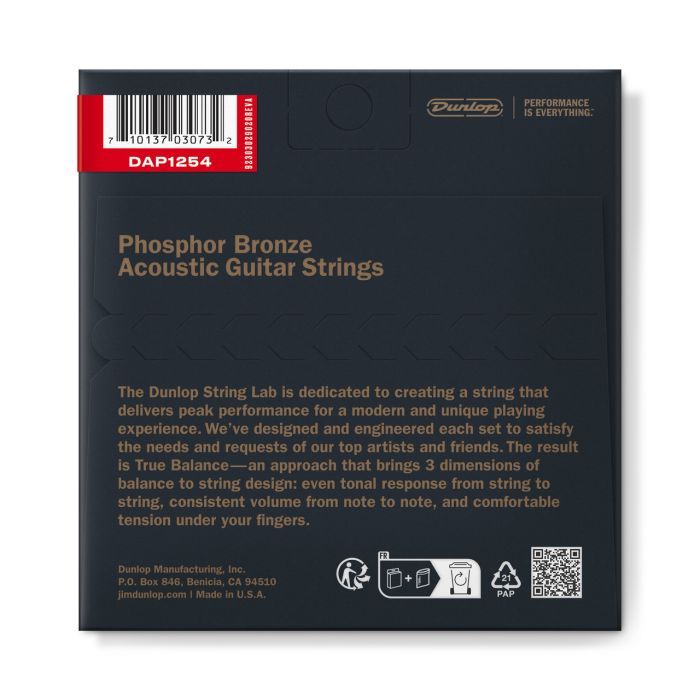 Струны для гитары Jim Dunlop Phosphor Bronze Acoustic Guitar Strings (12-54) (DAP1254) изображение 2