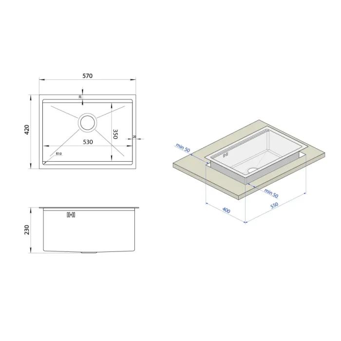 Мойка кухонная Nett NB-5742 (042625) изображение 5