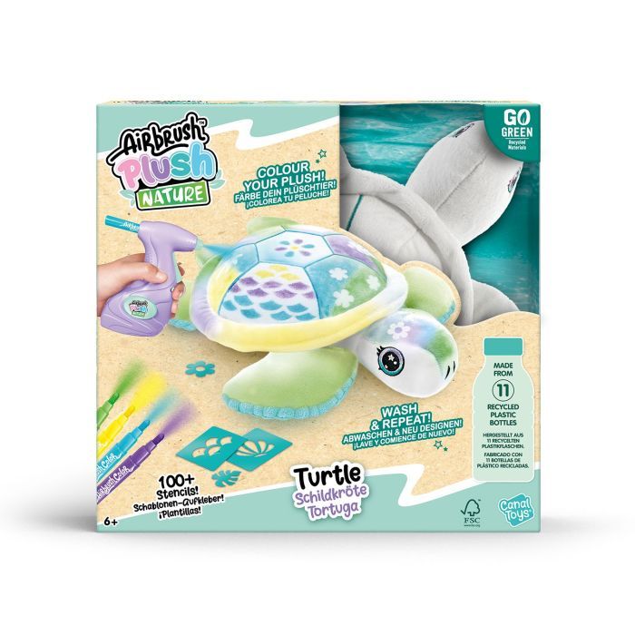 Набор для творчества Canal Toys DIY Airbrush Plush Nature Зеленая Черепаха (OFG280) изображение 9