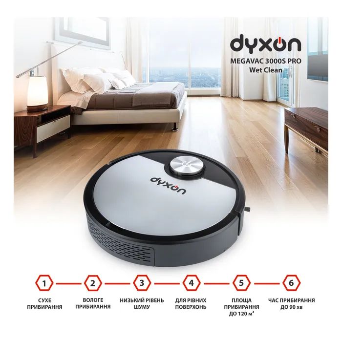 Пылесос DYXON MEGAVAC 3000S PRO Wet Clean (DXNVCMGVC3000SBSL) изображение 10