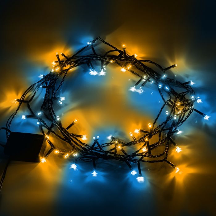 Гирлянда YES! Fun Нить 70 LED Желто-синяя 4.9 м 8 режимов Мерцания (974845) изображение 3