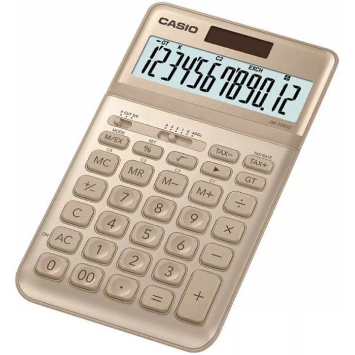 Калькулятор Casio JW-200SC-GD-W-EP, золотистый (CALC-CAS-JW-200SC-GD) изображение 2