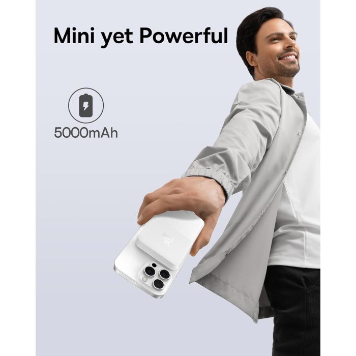 Батарея универсальная Baseus MagPro 5000mAh 20W, White (PPCXZ05) (P10064100222-00) изображение 7