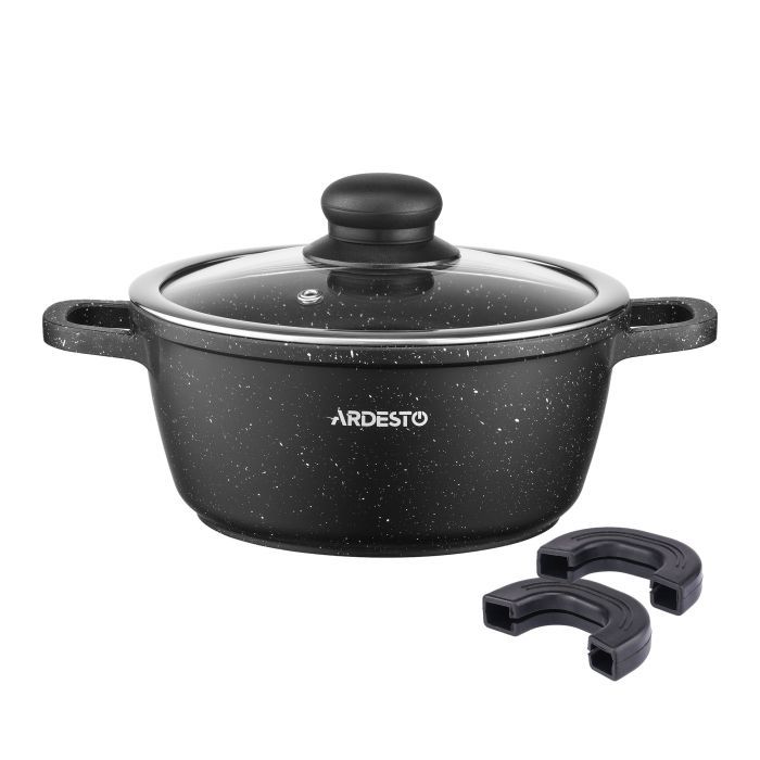 Кастрюля Ardesto Gemini Anzio, 1.8л, алюміній, чорний (AR2418GE) изображение 9