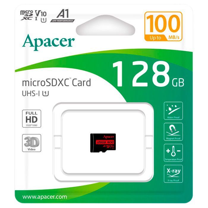 Карта памяти Apacer 64GB microSD class 10 UHS-I V10 A1 (AP64GMCSX10UB-RA) изображение 2
