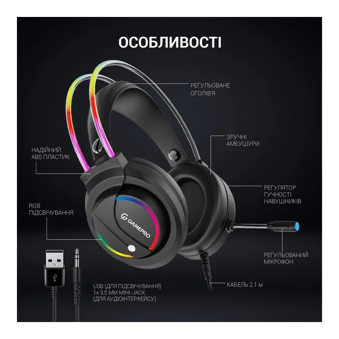 Навушники GamePro HS733 Black (HS733) зображення 4