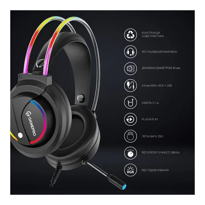 Навушники GamePro HS733 Black (HS733) зображення 8