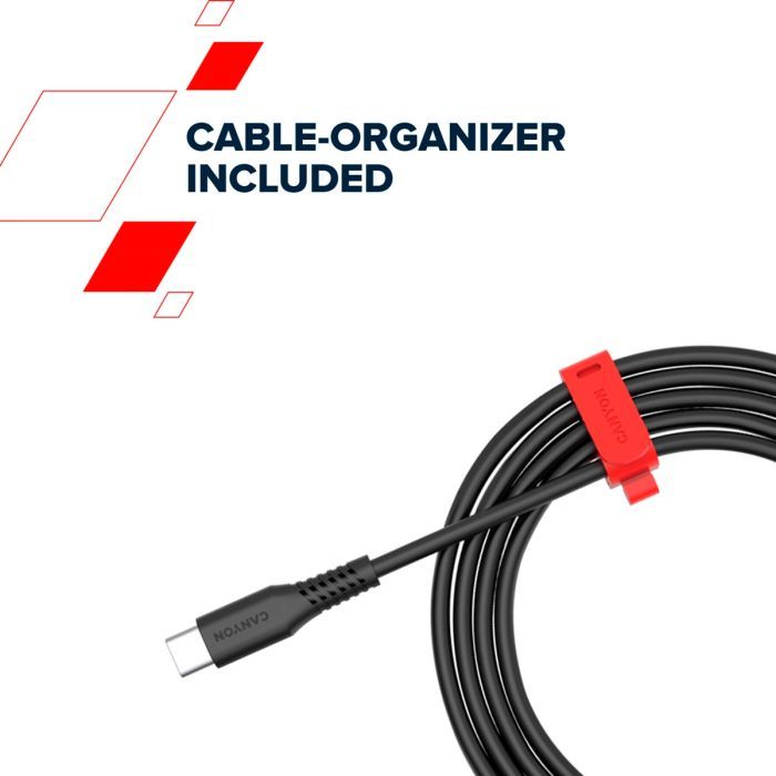 Дата кабель USB-C to USB-C 1.2m CC60SC 60W White Canyon (CNS-CC60SC12W) изображение 6