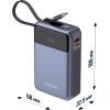 Батарея універсальна Canyon 20000mAh OnPower 600 PD/65W built-in cable Dark Grey (CNS-CPB600DG) зображення 7