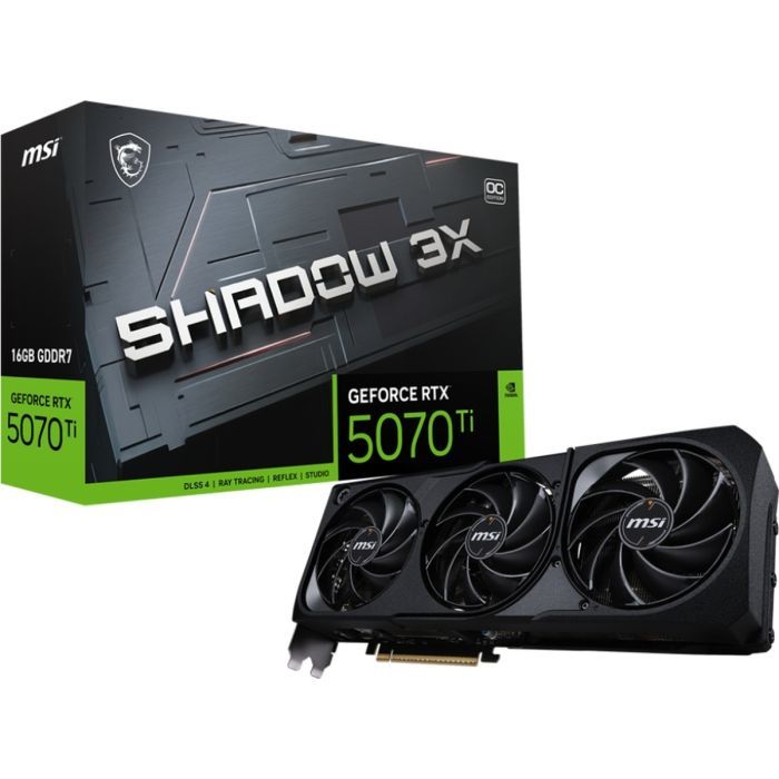 Видеокарта MSI GeForce RTX5070 Ti 16GB SHADOW 3X OC (RTX 5070 Ti 16G SHADOW 3X OC) изображение 7