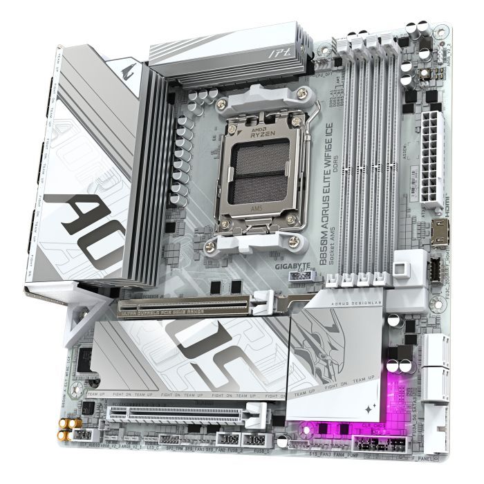 Материнская плата GIGABYTE B850M A ELT WF6E ICE (B850M AORUS ELITE WIFI6E ICE) изображение 3