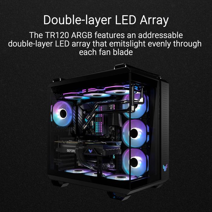 Кулер для корпуса ASUS TUF GAMING TR120 FAN ARGB BLACK (90DA0090-B09000) изображение 12