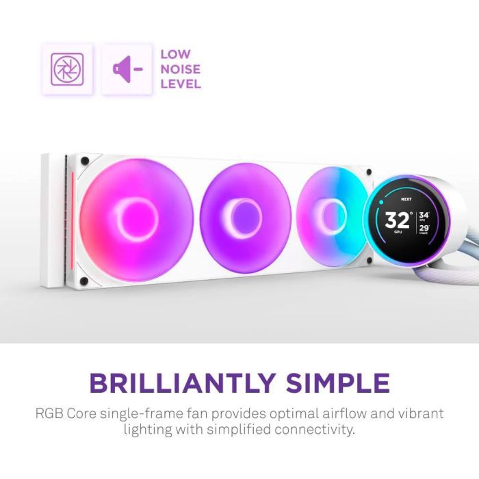 Система жидкостного охлаждения NZXT Kraken Elite RGB 360mm AIO (RL-KR36E-W2) изображение 12