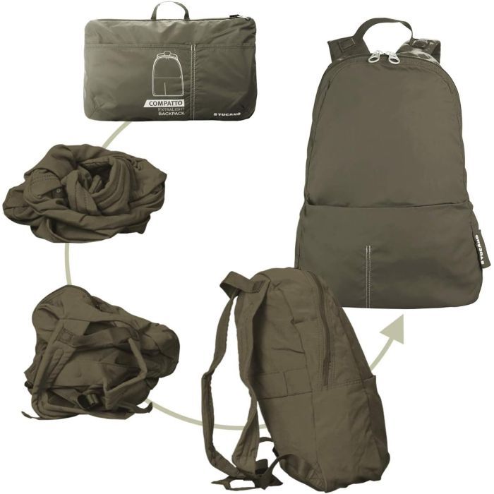 Рюкзак туристический Tucano Compatto Eco XL темно зелений (BPCOBK-ECO-VM) изображение 3